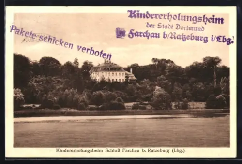 AK Farchau b. Ratzeburg, Kindererholungsheim Schloss Farchau