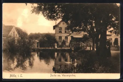 AK Mölln i. L., Partie am Wassergraben