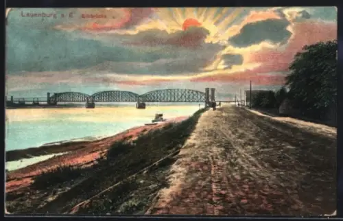 AK Lauenburg a. E., Elbbrücke