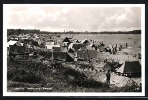 AK Travemünde-Priwall, Zeltlager am Strand
