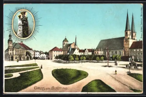 AK Altötting, Kirche und Heiligenbild