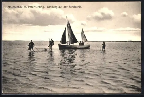 AK St. Peter-Ording, Landung auf der Sandbank