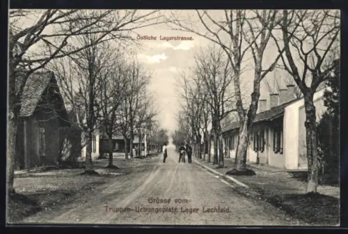 AK Lager Lechfeld, Südliche Lagerstrasse, Truppen-Übungsplatz