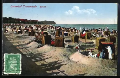 AK Travemünde, Strandkörbe am Strand