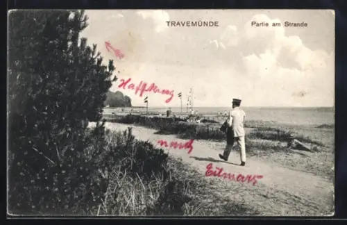 AK Travemünde, Partie am Strande