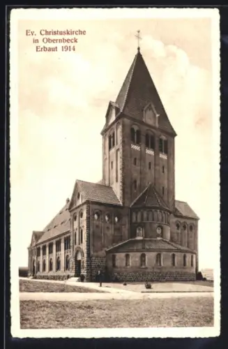 AK Obernbeck, Evangel. Christuskirche, erbaut 1914