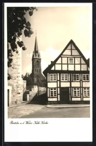 AK Rinteln a. d. Weser, Kath. Kirche, Fachwerkhaus