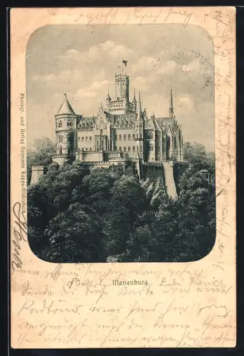 Lithographie Marienburg, Schloss Marienburg