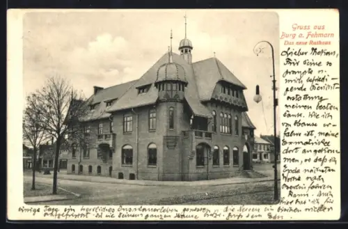 AK Burg a. Fehmarn, Das neue Rathaus