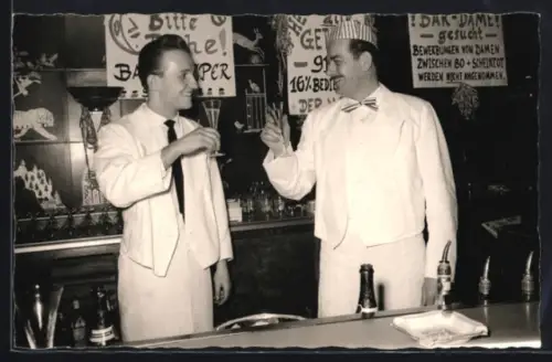 Foto-AK Essen, Karneval in der Bar im Hotel Kaiserhof 1959