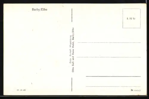 AK Barby /Elbe, Marktplatz mit Rathaus