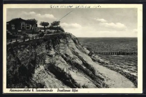AK Travemünde, Hermannshöhe mit Brodtener Ufer, Gasthaus Hermannshöhe, Inh. B. Beythlen