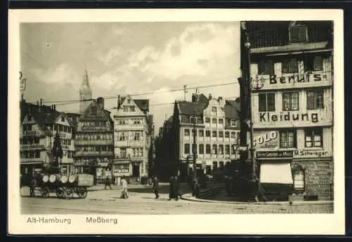 AK Hamburg, Messberg, Geschäft Berufskleidung