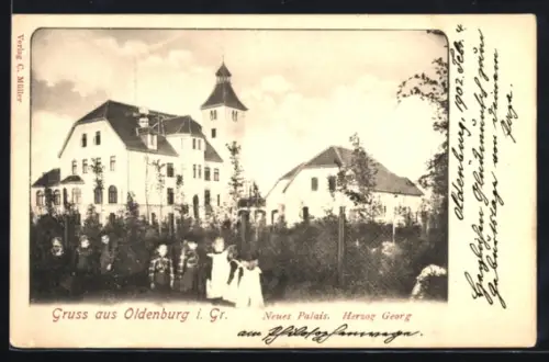 AK Oldenburg i. Gr., Neues Palais, Herzog Georg