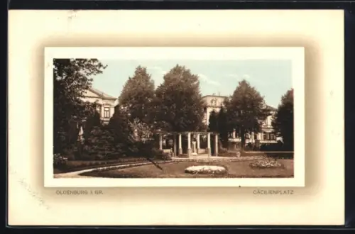 AK Oldenburg i. Gr., Partie am Cäcilienplatz