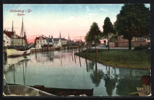 AK Oldenburg i. Gr., Partie am Hafen