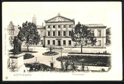 Lithographie Göttingen, Partie am Wilhelmsplatz