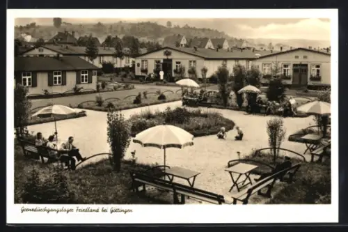 AK Göttingen, Grenzdurchgangslager Friedland, Kleine Grünanlage