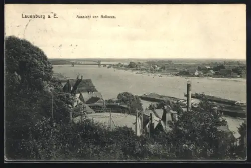 AK Lauenburg a. E., Aussicht von Bellevue