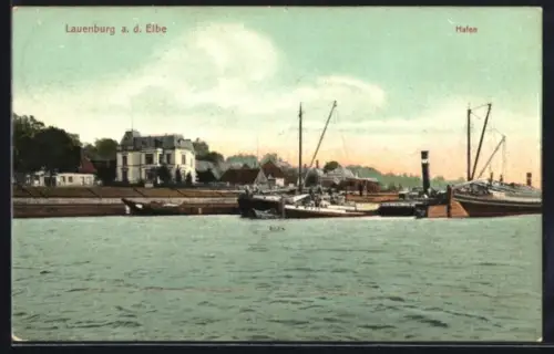 AK Lauenburg a. d. Elbe, Hafen