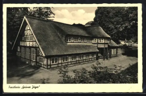 AK Tesperhude, Forsthaus Grüner Jäger, Bes. E. Rosseburg