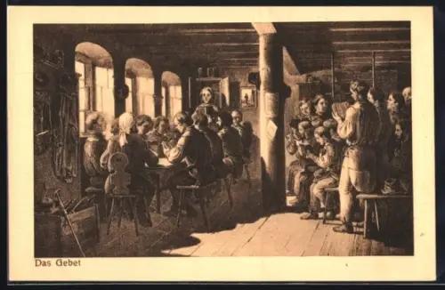 Künstler-AK Freiberg /Sachsen, Das Gebet