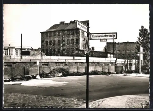AK Berlin, Mauer an der Kommandantenstrasse, Alte Jakobstrasse