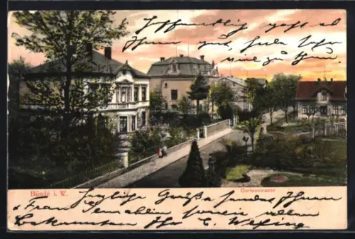 AK Bünde i. W., Gartenstrasse