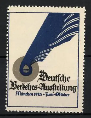 Reklamemarke München, Deutsche Verkehrs-Ausstellung 1925, stilisiertes Emblem