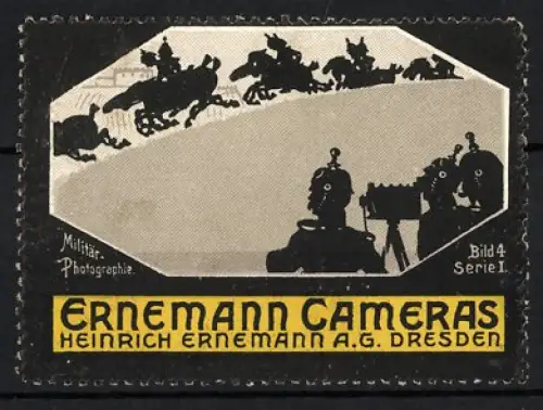 Reklamemarke Dresden, Heinrich Ernemann AG., Ernemann Cameras, Militärische Fotografie