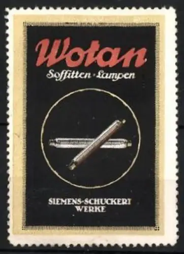 Reklamemarke Wotan, Siemens-Schuckert Werke, Soffitten-Lampen