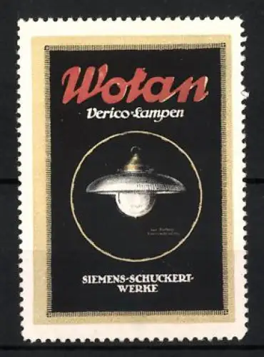 Reklamemarke Wotan, Verico-Lampen, Siemens-Schuckert-Werke, Lampe