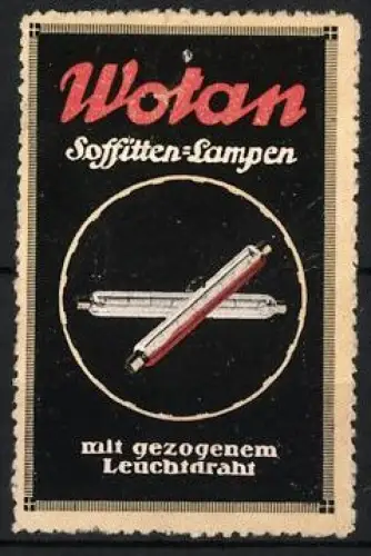 Reklamemarke Wotan, Soffitten-Lampen, Zwei Lampen