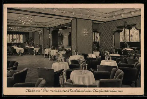 AK Berlin-Charlottenburg, Bar Kakadu, Joachimstaler Strasse 10, Direktion Tichauer, Innenansicht