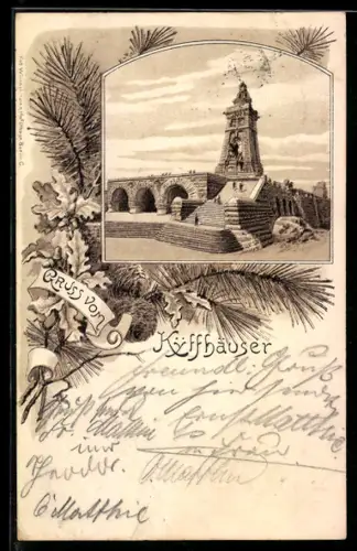 Lithographie Kyffhäuser, Kyffhäuserdenkmal