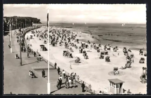 AK Travemünde, Ostseebad, Promenade und Strand