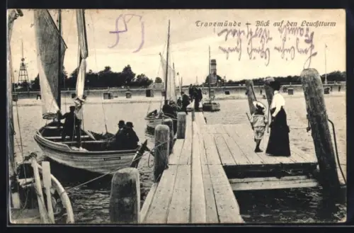 AK Travemünde, Blick auf den Leuchtturm