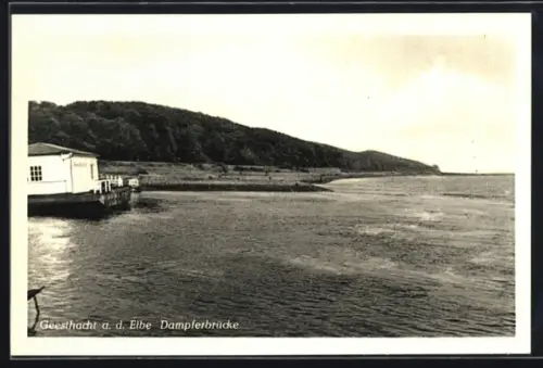 AK Geesthacht a. d. Elbe, Dampferbrücke