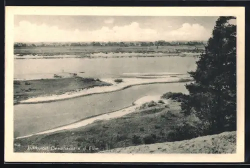 AK Geesthacht a. d. Elbe, Uferpartie