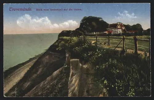 AK Travemünde, Blick vom Seetempel auf die Ostsee