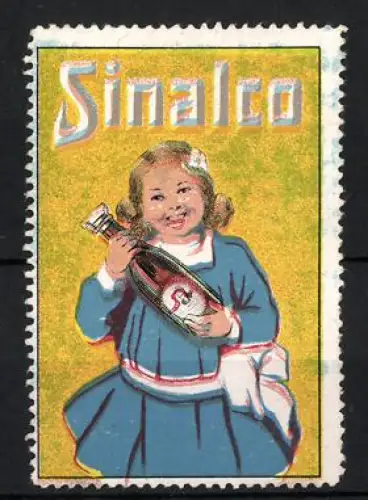 Reklamemarke Sinalco, Kind mit Flasche