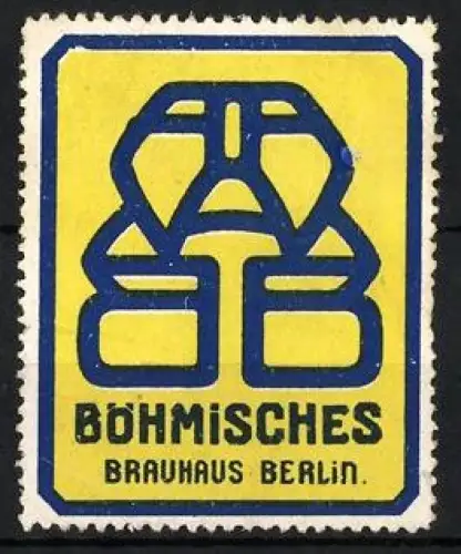 Reklamemarke Berlin, Bömisches Brauhaus, Blaues Logo