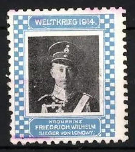 Reklamemarke Kronprinz Friedrich Wilhelm in Uniform