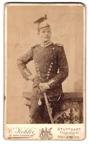 Fotografie C. Kohler, Stuttgart, Friedrichstr. 32, Einjährig-Freiwilliger Garde-Ulan Otto Jungmann in Uniform