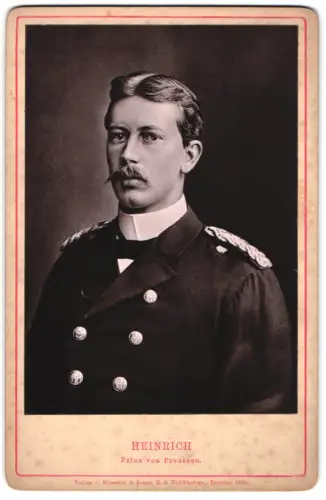 Fotografie Römmler & Jonas, Dresden, Heinrich, Prinz von Preussen als Offizier der Marine in Uniform
