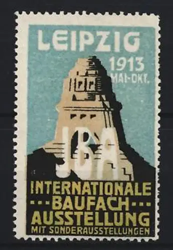 Reklamemarke Leipzig, Internationale Baufach-Ausstellung 1913, Denkmalabbildung