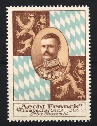Reklamemarke Aecht Franck Kaffee, Prinz Rupprecht, Wittelsbacher Serie Bild 5