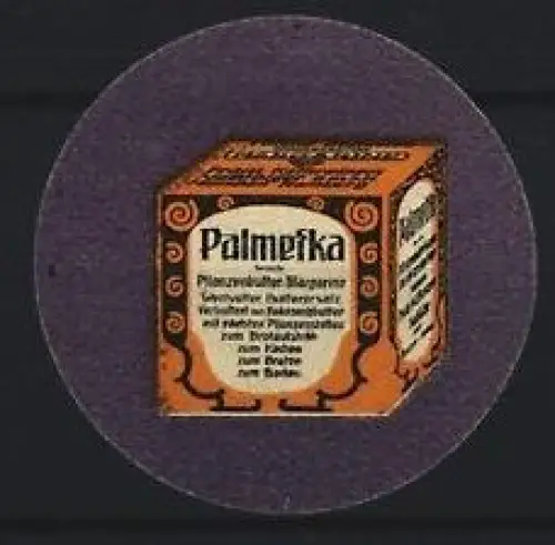 Reklamemarke Palmefka, Margarine, Margarinewürfel