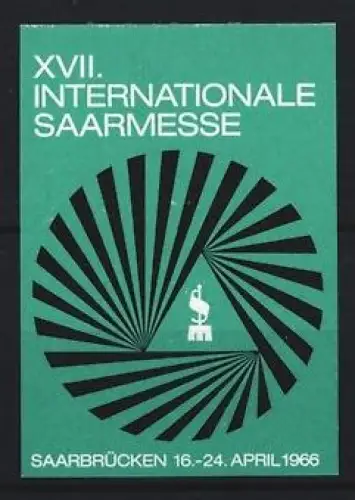 Reklamemarke Saarbrücken, XVII. Internationale Saarmesse 1966, Logo der Messe