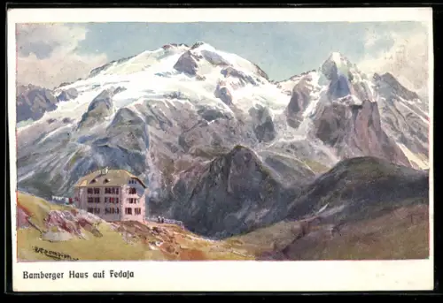 Künstler-AK Edward Theodore Compton: Bamberger Haus, Fedaja